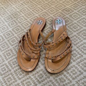 Tory Burch Brown Studded Sandals Size 7